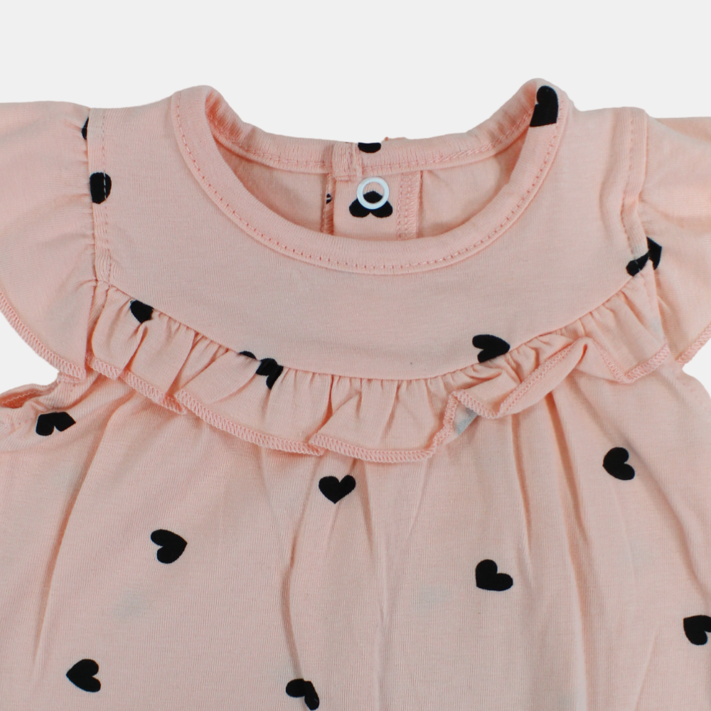 Cotton Sleeveless Ruffled Romper