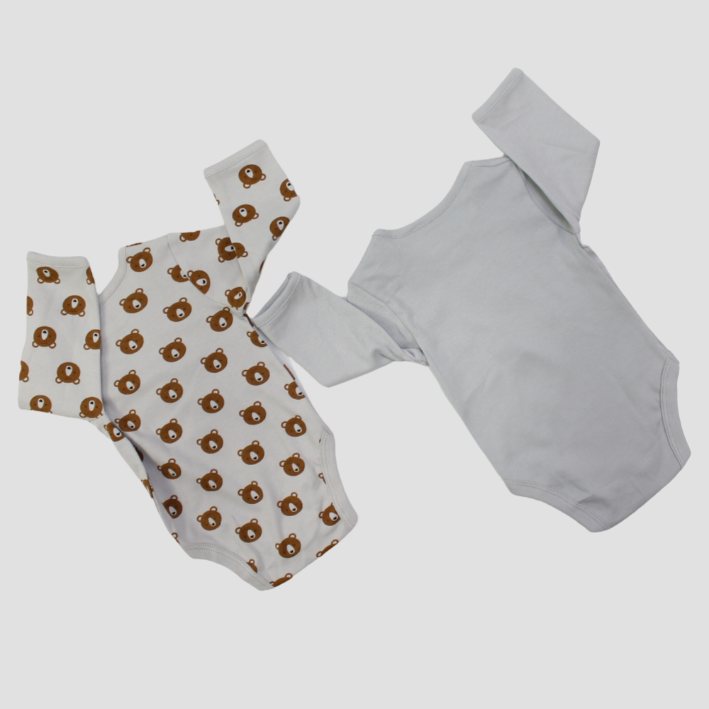 Bear Head Long-Sleeved Underwear Bodysuit
