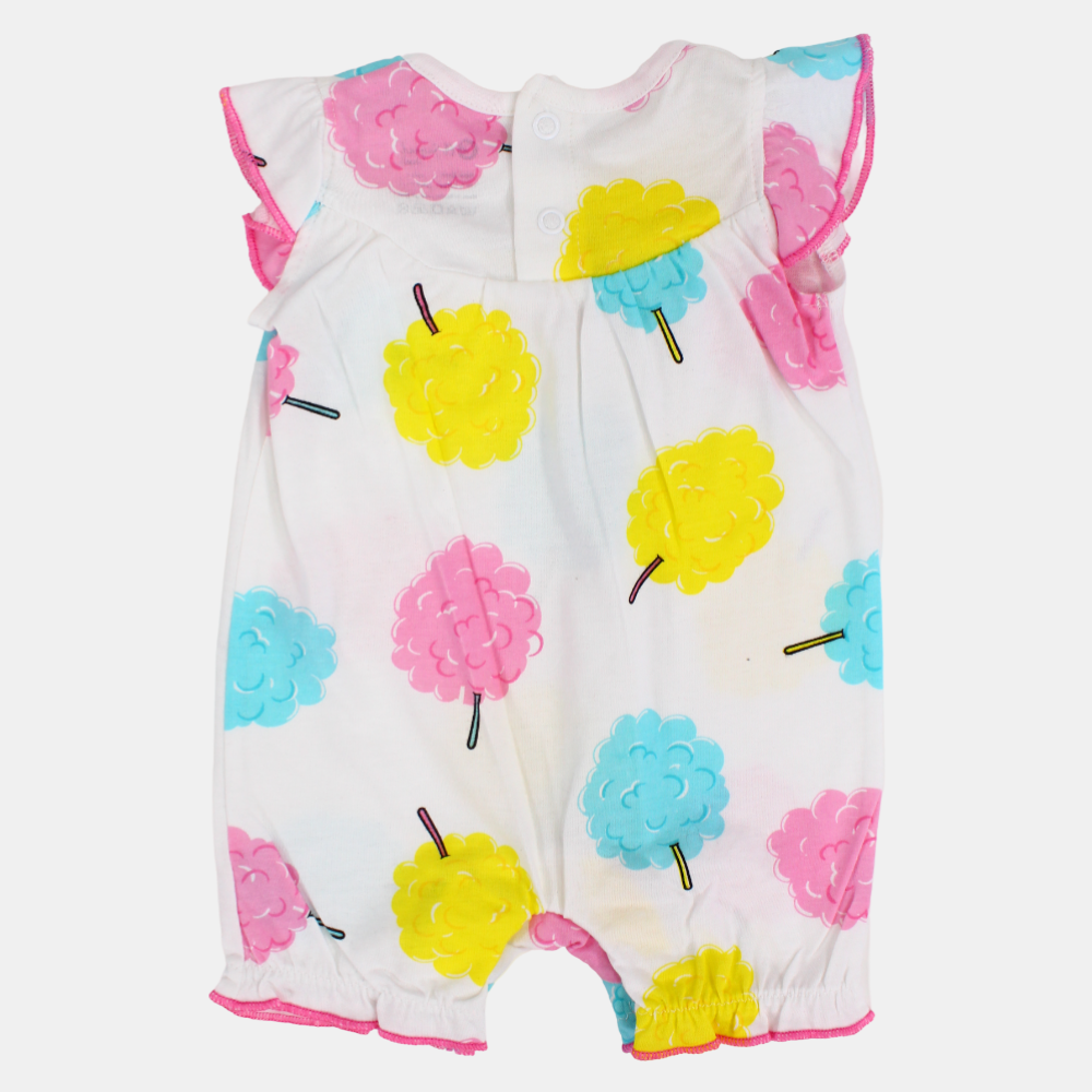 Cotton Sleeveless Ruffled Romper