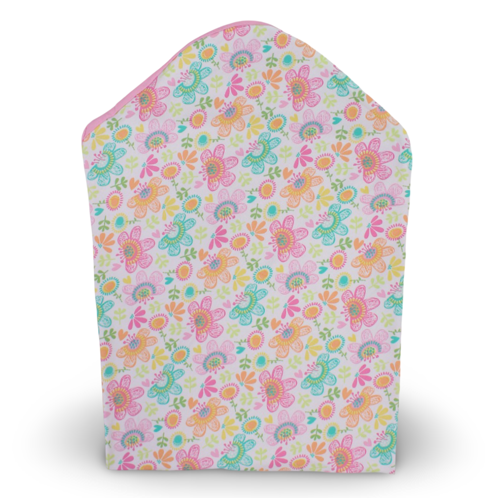 Cotton Baby Blanket  – Pink with Flower Design
