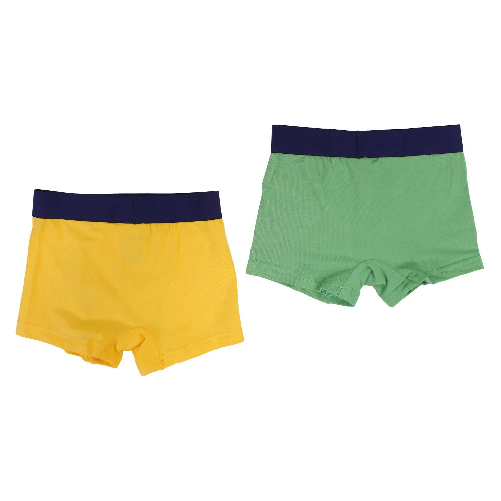Pack of 2 – Boys Cotton Boxer Shorts Plain Colors