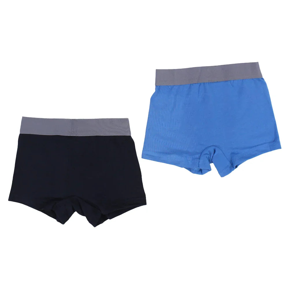 Pack of 2 – Boys Cotton Boxer Shorts Plain Colors