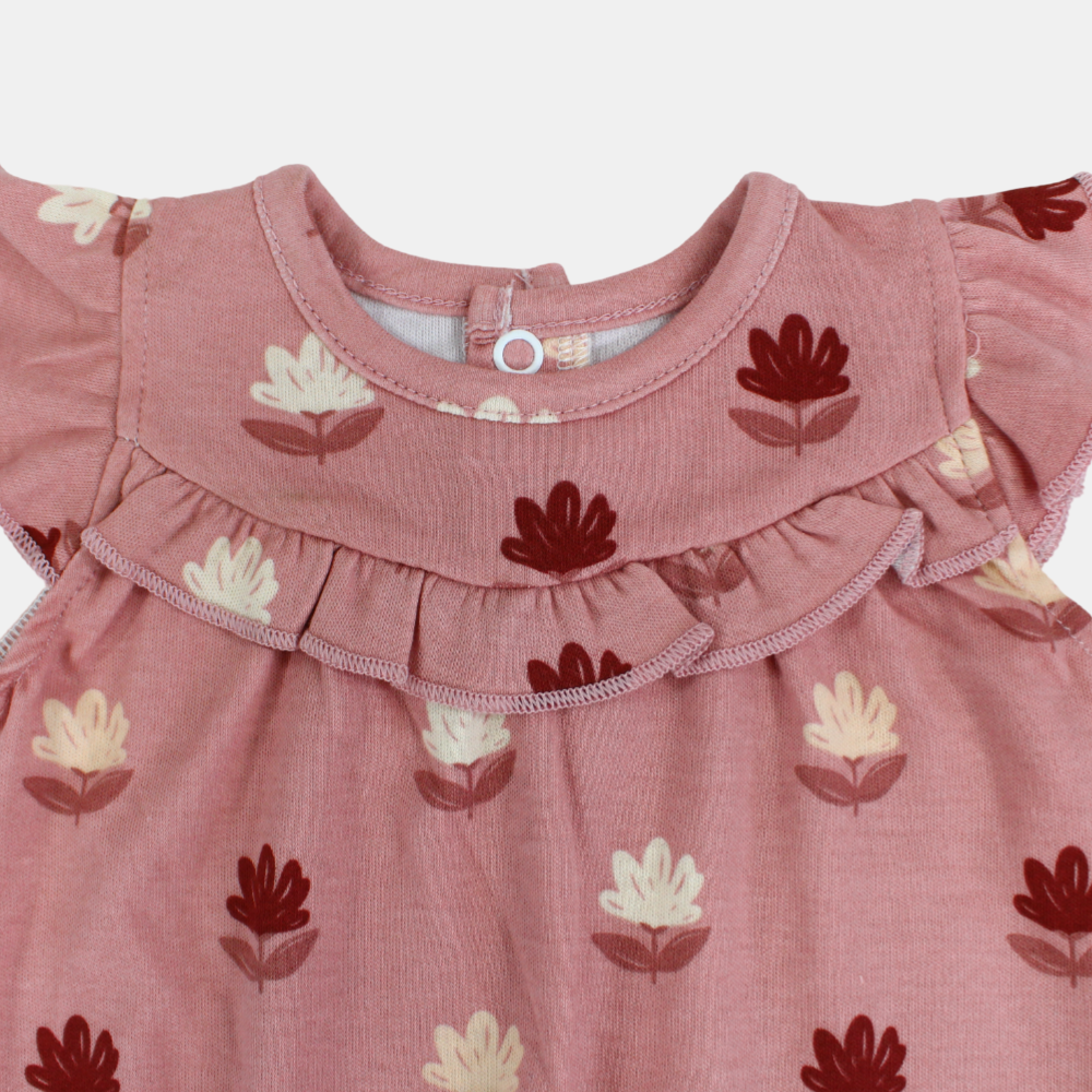 Cotton Sleeveless Ruffled Romper