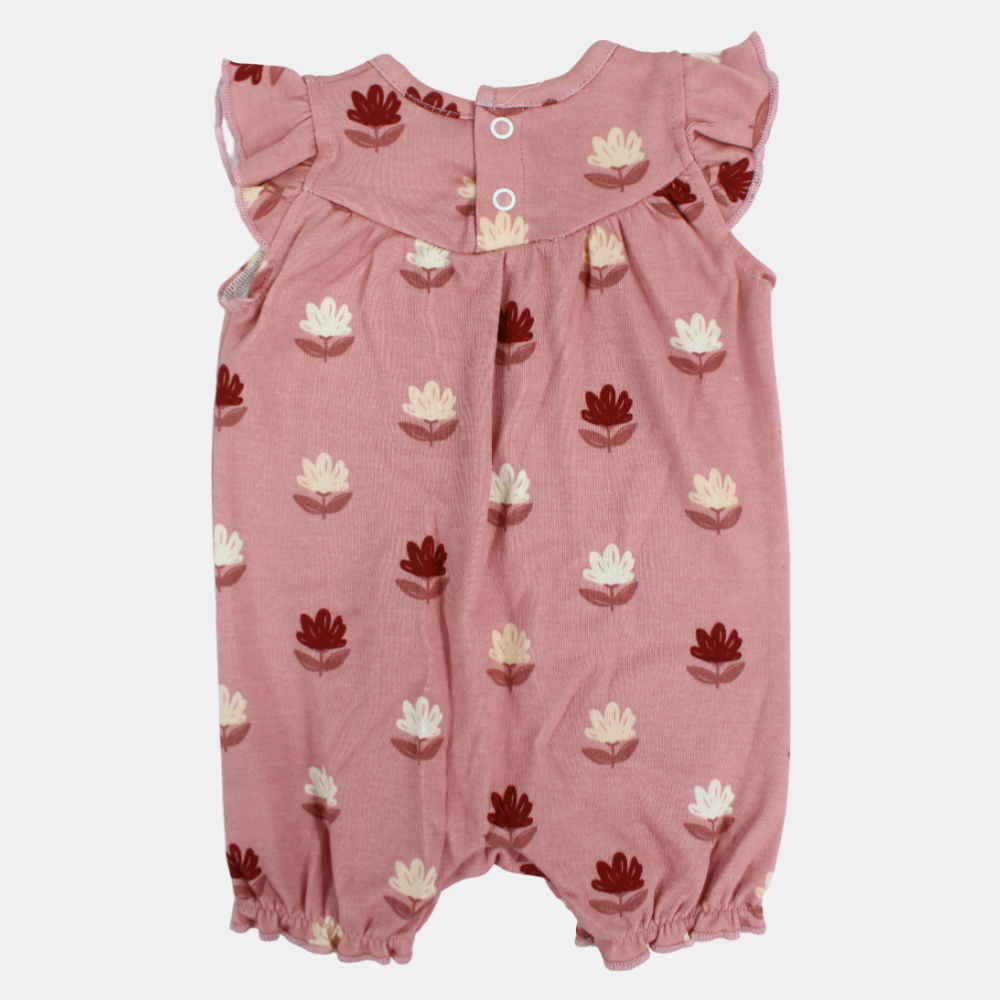 Cotton Sleeveless Ruffled Romper