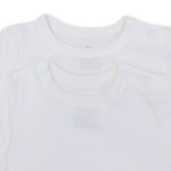 Unisex Baby Cotton Long-Sleeved Underwear Bodysuit – White Pack Of 2
