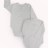 White Long-Sleeved Underwear Bodysuit (Pack Of 2)