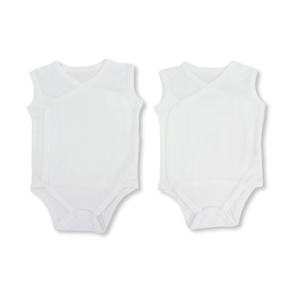 Al Sayad Pack of 2 Sleeveless White Bodysuits