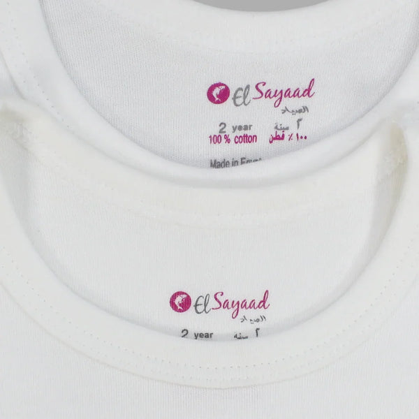 Pack Of 2 - Unisex Plain White Short-Sleeved Undershirt