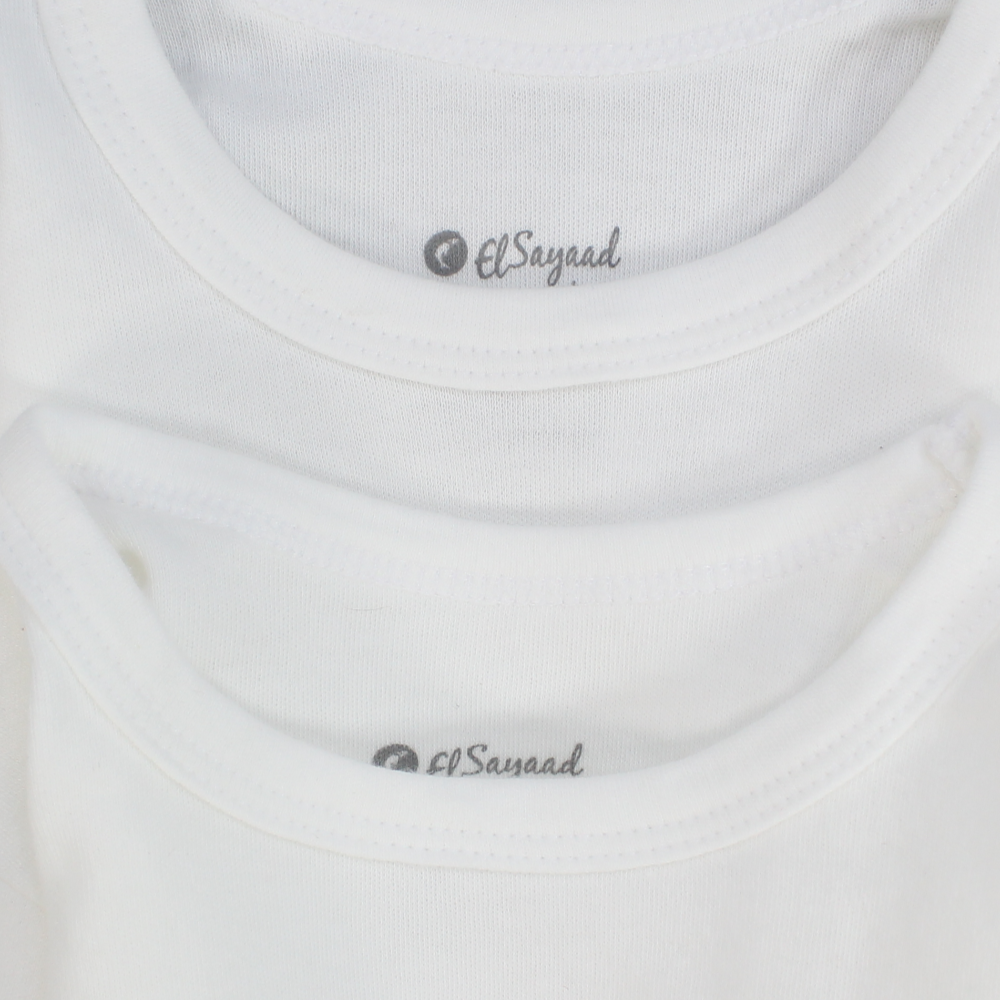 Unisex Plain White Long-Sleeved Undershirt (Pack Of 2)