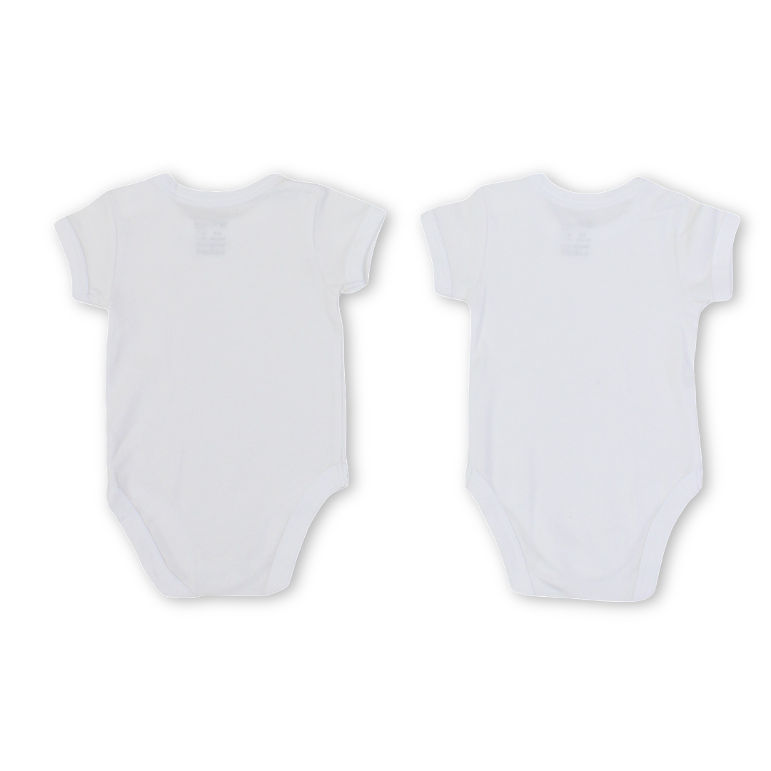 Unisex Baby Cotton Short-Sleeved Underwear Bodysuit – White Pack Of 2