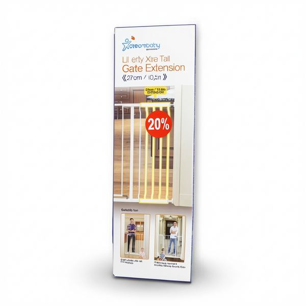 Dreambaby Liberty Xtra Tall Gate Extension – 27 cm White