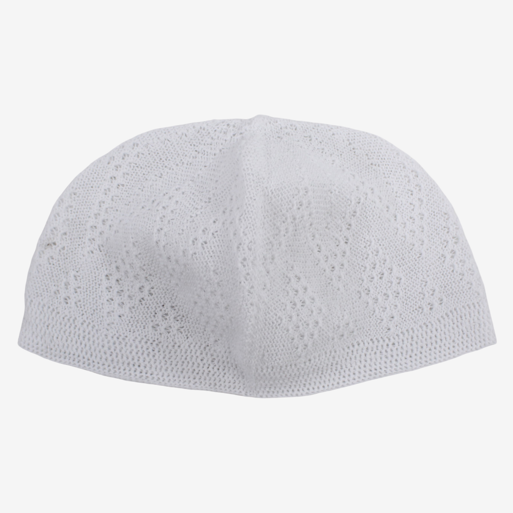 Boys Muslim Prayer Hat – White