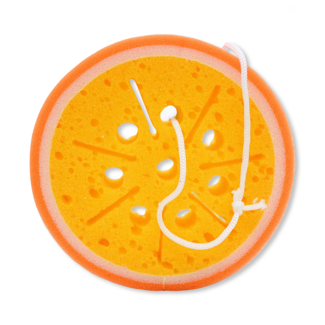 Baby Bath Sponge – Orange Design - Baby Essentials - Safari