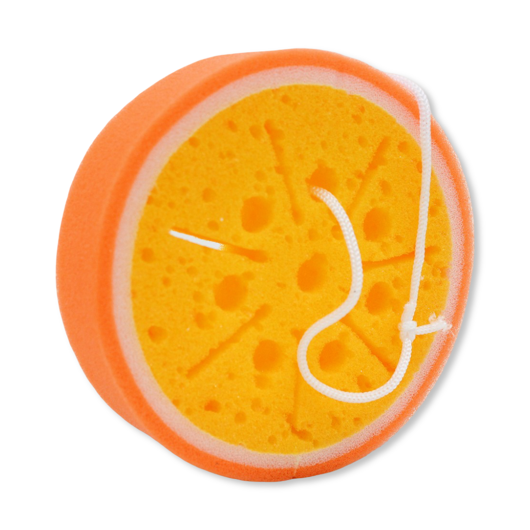 Baby Bath Sponge – Orange Design