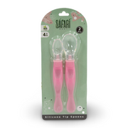 Safari Baby Silicone Tip Spoons +4m – Pink