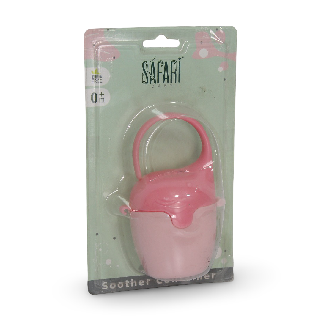 Safari Baby Soother Case – Pink - Baby Essentials