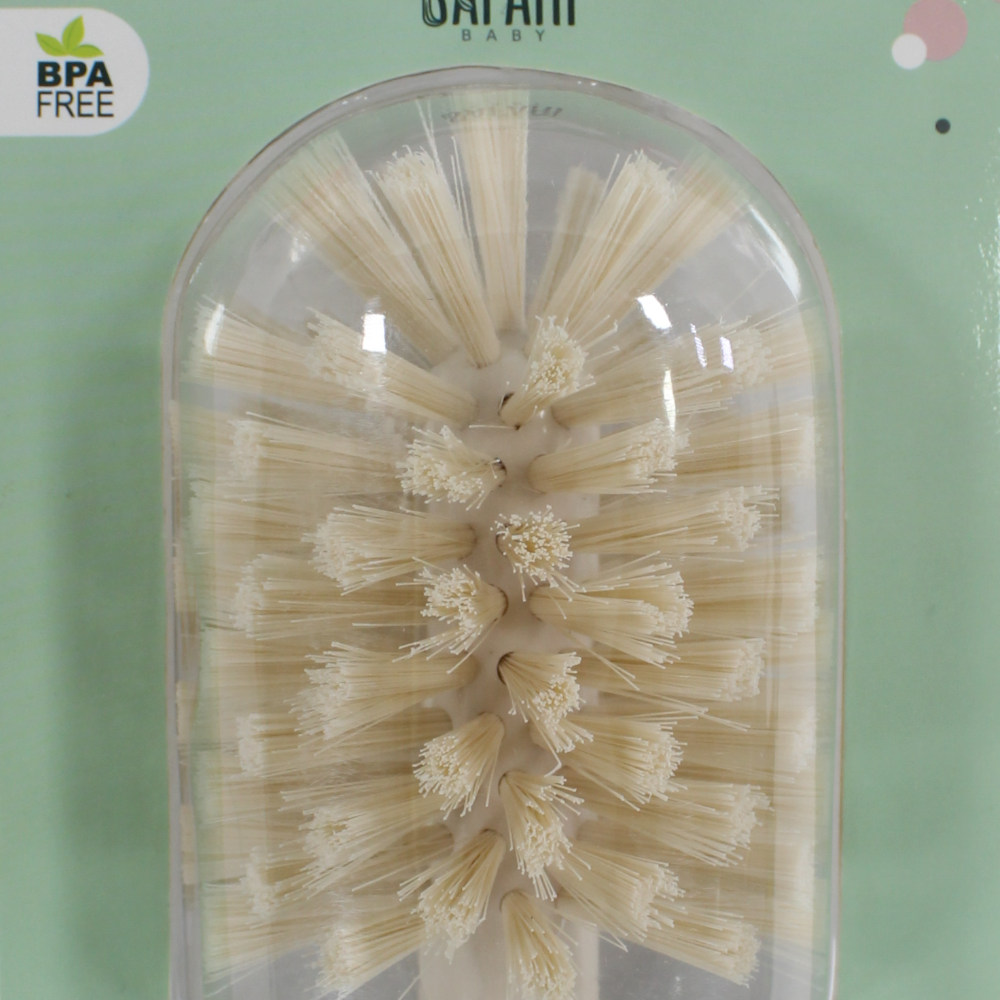 Safari Baby Bottle & Nipple Cleaning Brush – Blue & Beige