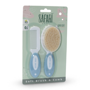 Safari Baby Soft Brush & Comb – Baby Blue