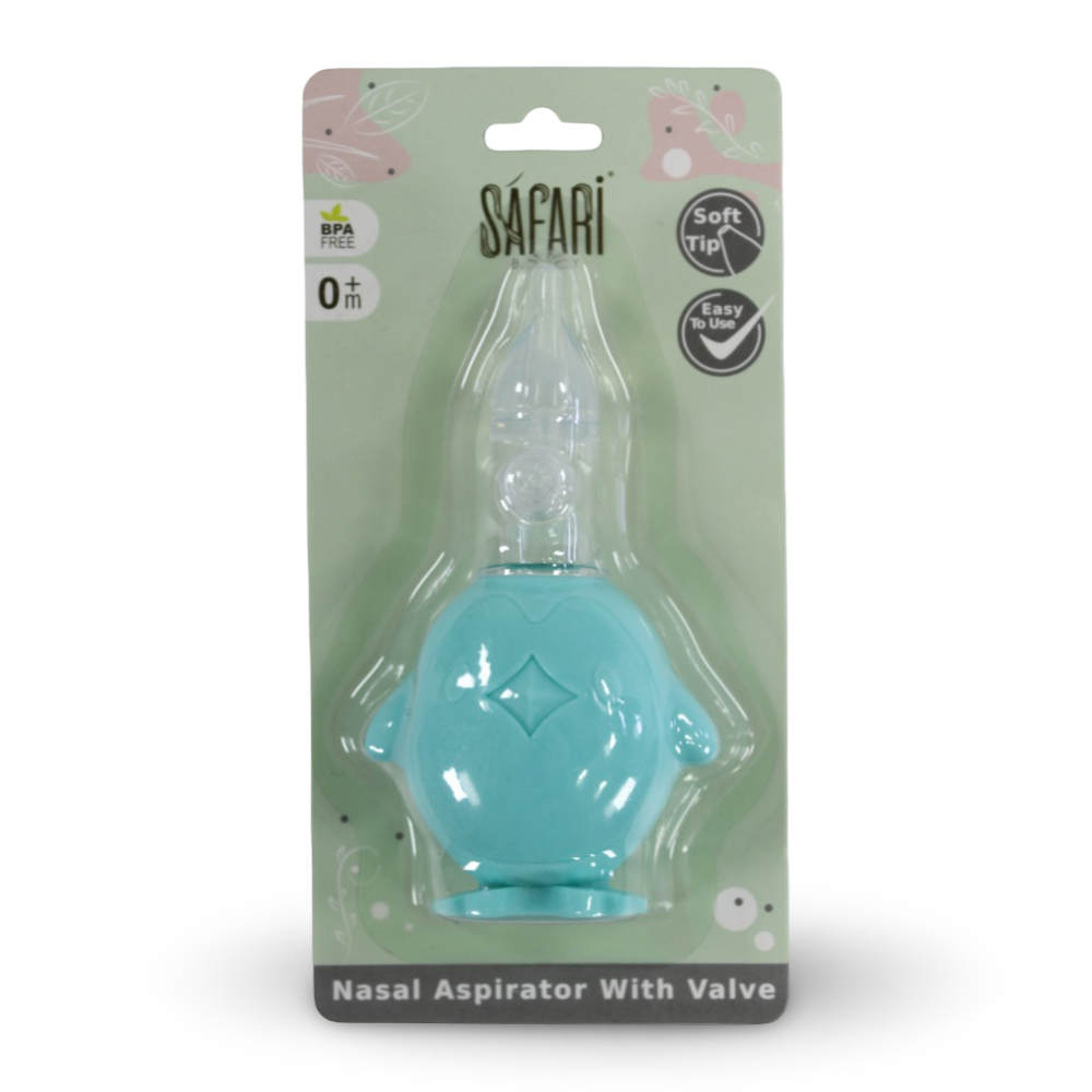 Safari Baby Nasal Aspirator with Valve – Aqua