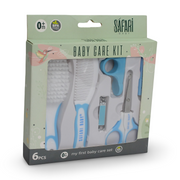 Safari Baby Care Set for Newborns 6 Pcs – Baby Blue