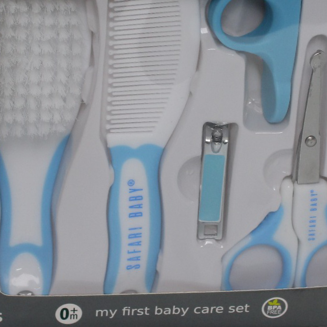 Safari Baby Care Set for Newborns 6 Pcs – Baby Blue
