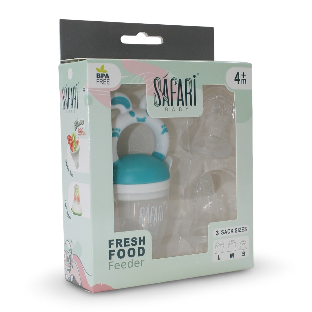 Safari Baby Fresh Food Feeder – 3 Sack Sizes (S, M, L) Blue