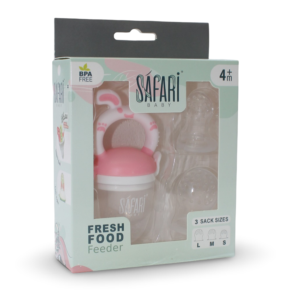Safari Baby Fresh Food Feeder – 3 Sack Sizes (S, M, L) Pink