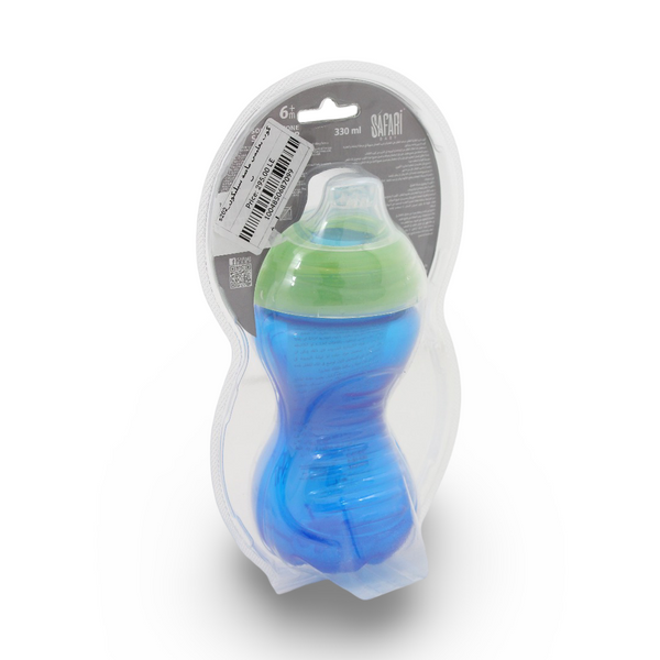 Safari Baby Soft Silicone Spout Cup 330ml +6m – Blue