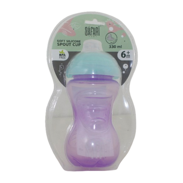 Safari Baby Soft Silicone Spout Cup 330ml +6m – Purple