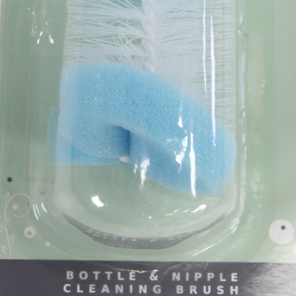 Safari Baby Bottle & Nipple Cleaning Brush – Light Blue