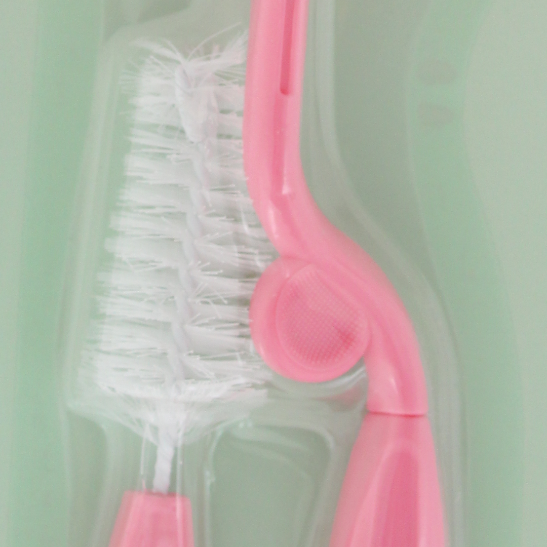 Safari Baby Bottle and Teat Cleaning Brush Set – Pink