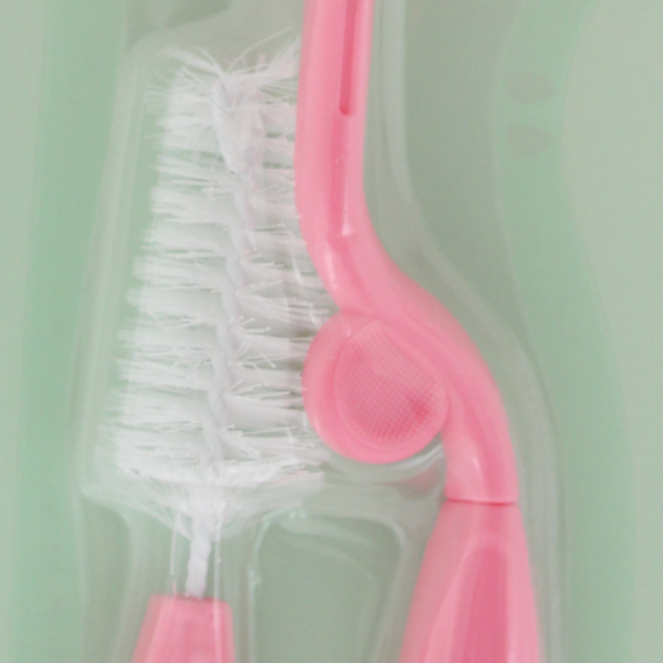 Safari Baby Bottle and Teat Cleaning Brush Set – Pink