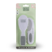 Safari Baby Brush & Comb Set – Grey