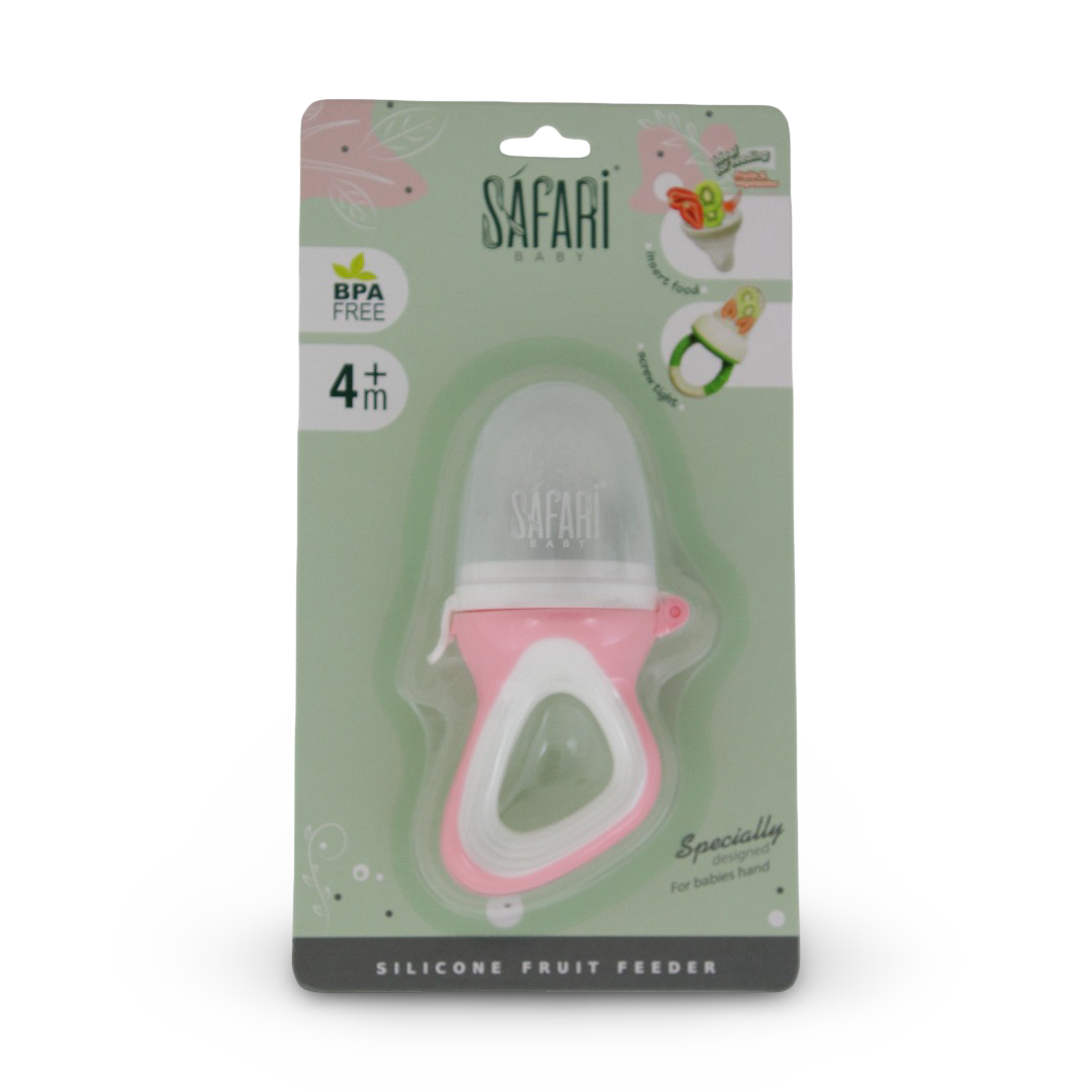 Safari Baby Silicone Fruit Feeder +4m – Pink
