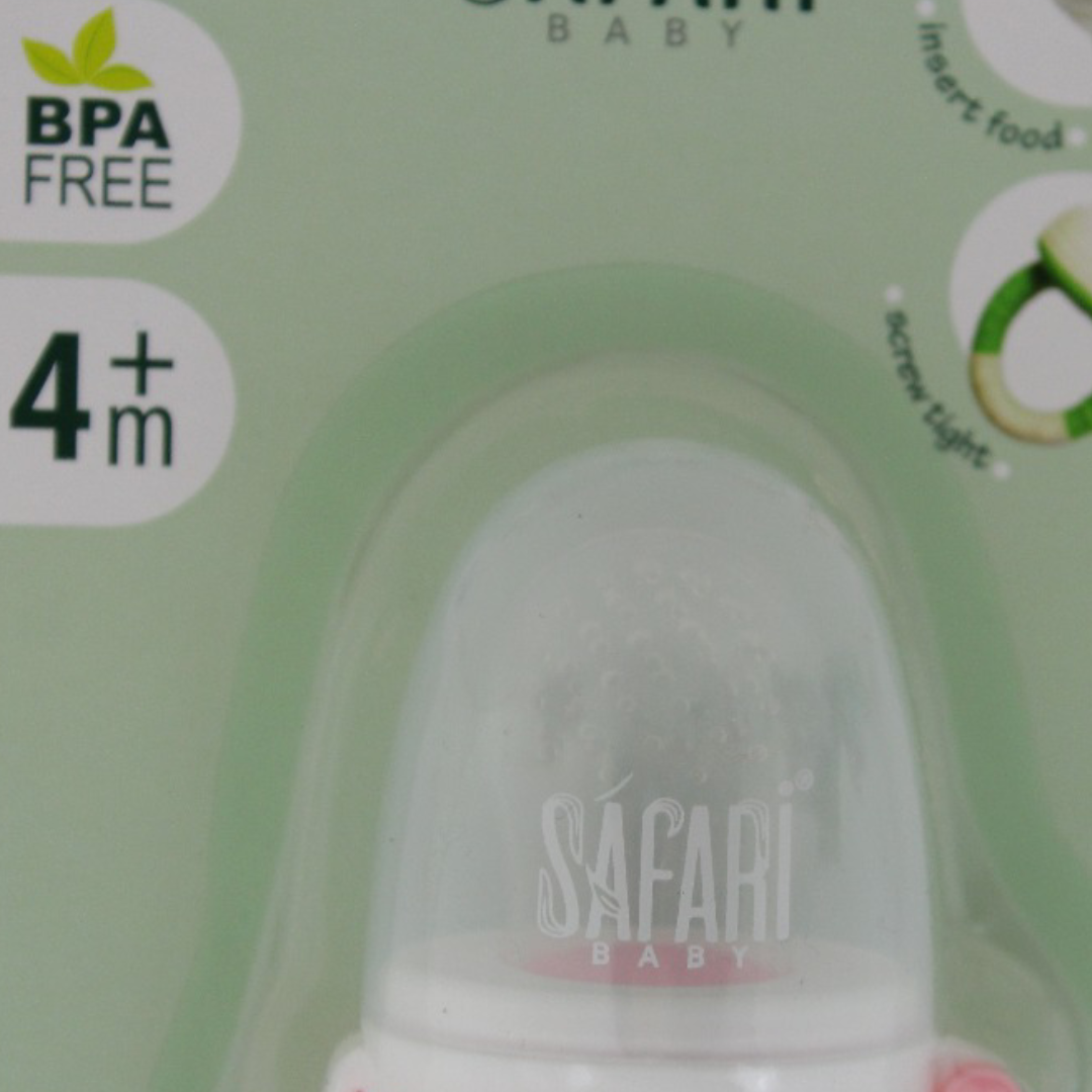 Safari Baby Silicone Fruit Feeder +4m – Pink