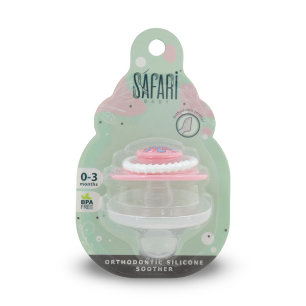 Safari Baby Cherry Silicone Soothers 0-3 Months