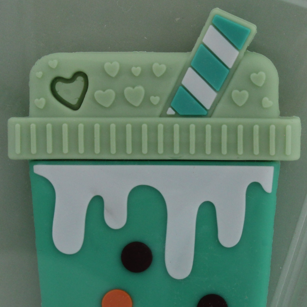 Safari Silicone Baby Teether 3m+ – Green with Ice Cream Design