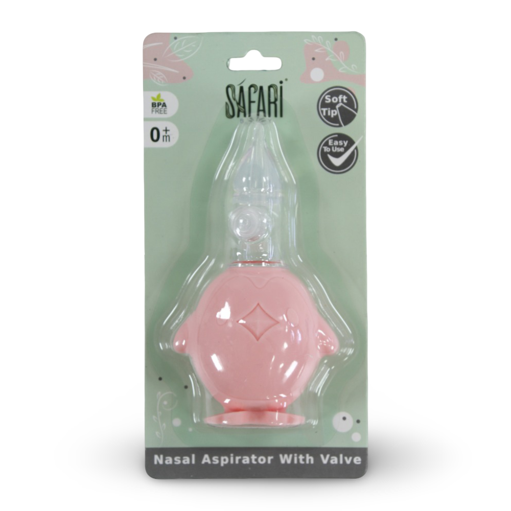 Safari Baby Nasal Aspirator with Valve – Pink