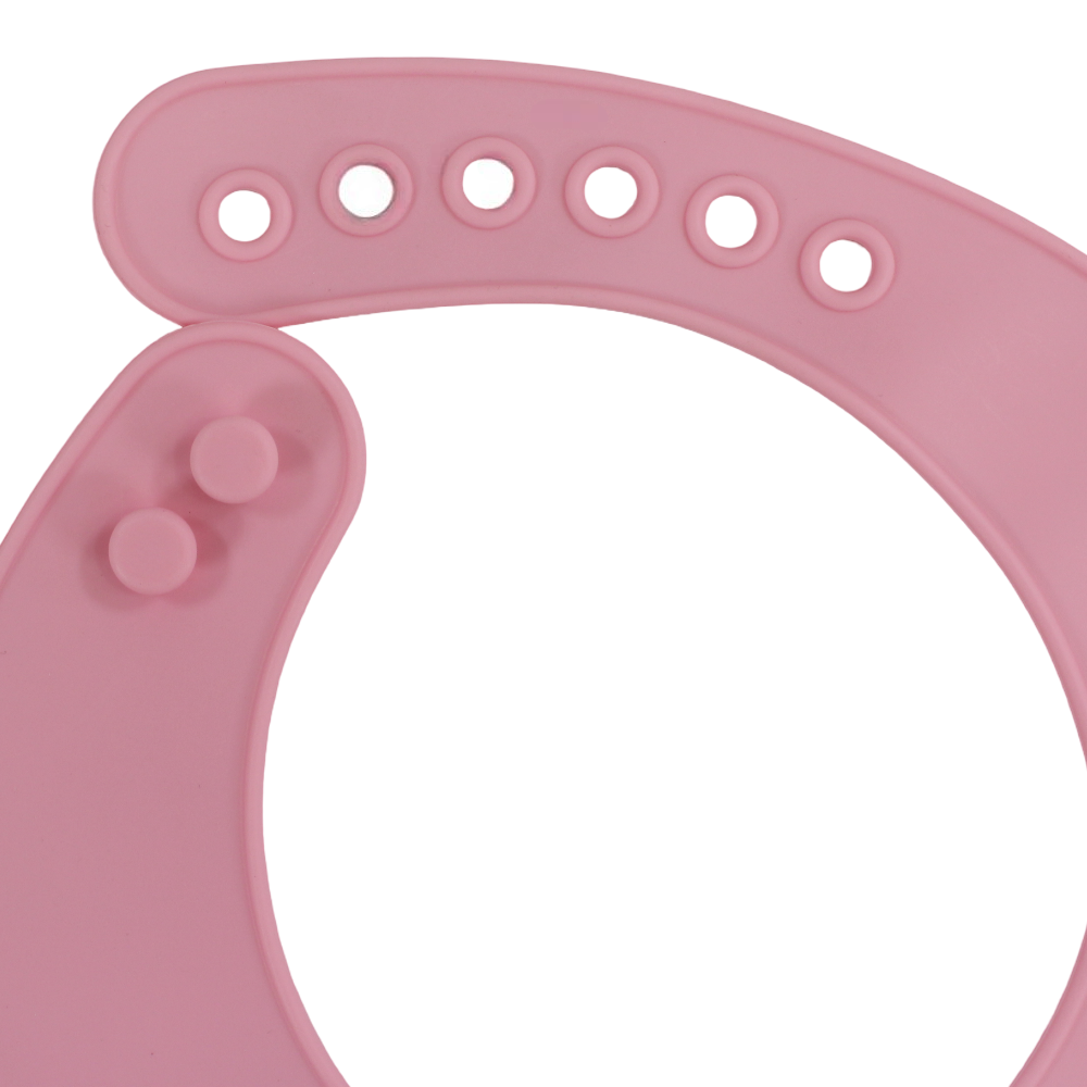 Safari Baby Silicone Bib with Pocket – Pink with Hot Air Balloon Print