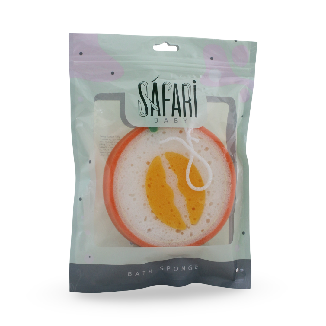 Safari Baby Bath Sponge – Peach Design