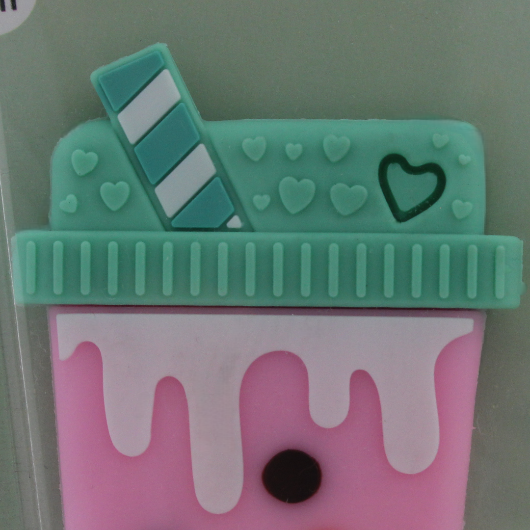 Safari Silicone Baby Teether 3m+ – Pink with Ice Cream Design