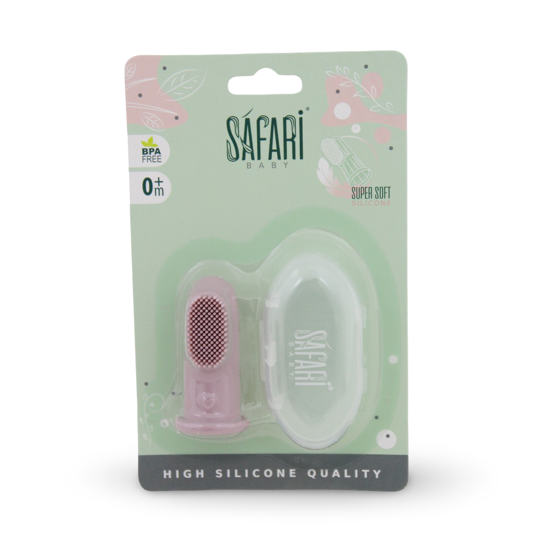 Safari Baby Super Soft Silicone Toothbrush – Pink - Baby Essentials