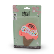 Safari Baby Silicone Baby Teether – Salmon with Ice Cream Design