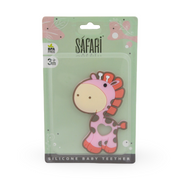 Safari Baby Silicone Baby Teether – Pink with Giraffe Design