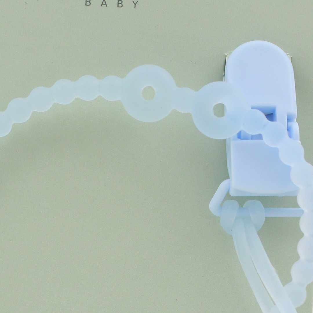 Safari Baby Pacifier Clip Holder Chain – Baby Blue