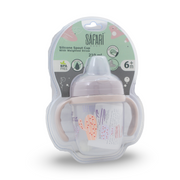 Safari Baby Cup with Silicone Spout and Weighted Straw 210ml +6m – Purple