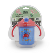Safari Baby Straw Feeding Cup +12m – Blue