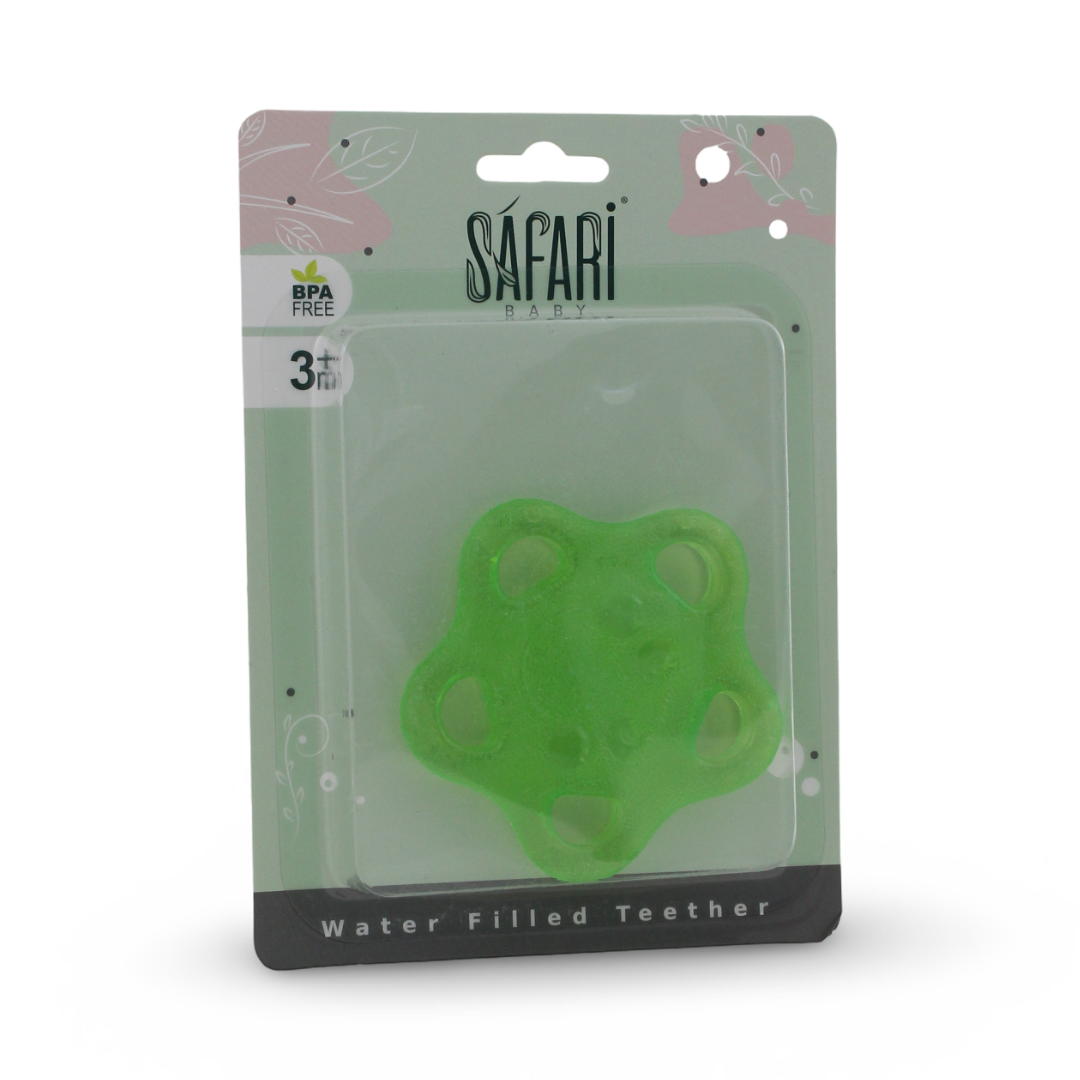 Safari Baby Water-Filled Teether 3m+ – Green Star Design - Baby Essentials