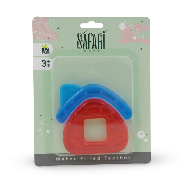 Safari Baby Water Filled Teether +3m – Blue & Red with Home Design
