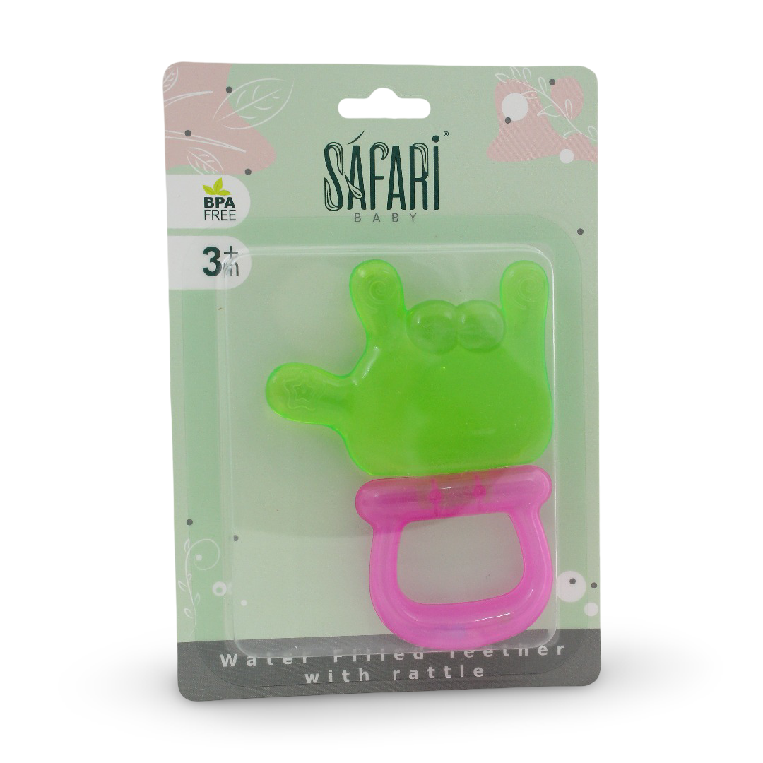 Safari Baby Water Filled Teether with Rattle +3m – Green